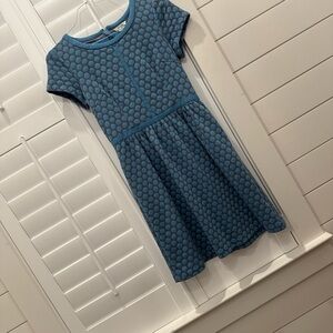 Boden Blue Circle Pattern Mini Dress